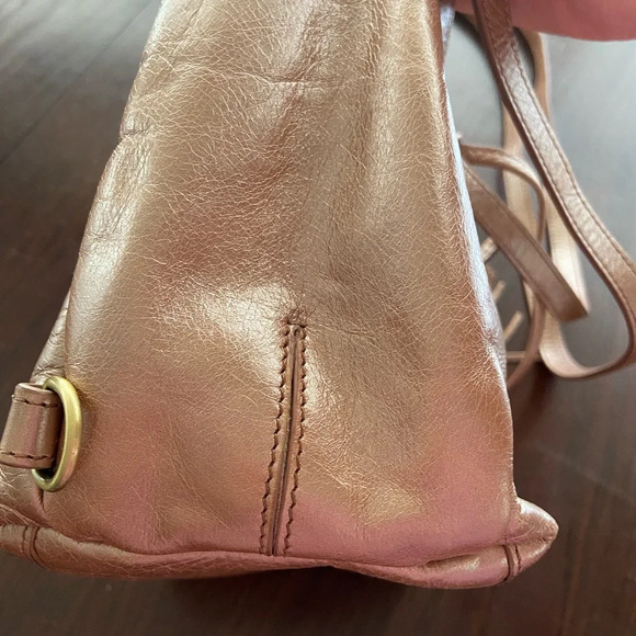 HOBO Puck Mini Backpack Crossbody Convertible in Cameo Metallic Neutral - Picture 7 of 16